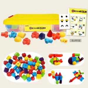 무한상상 선명색감 회전자석 플라스틱 블럭 60p 청각 생일선물 어린이선물 시각