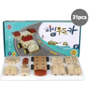 사고력발달 원목자석블록 우드카놀이 세트 도형쌓기 두뇌발달 자석교구 남아선물