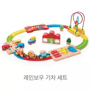 상상력발달 알록달록 원목 기차x레일 놀이세트 생일선물 장난감추천 창의놀이 설