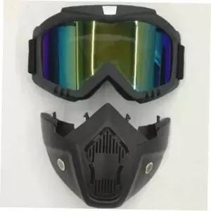 ( )방풍 고글 마스크 미러골드 바이크방풍고글마스크 앞면마스크 남자보드고글