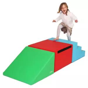 국산 실내 체육교구 방염 항균 무독성 계단 블록매트2 실내외겸용 어린이용 학교