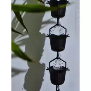 레인체인 빗물받이 한옥 금속 주택 나팔꽃 인테리어 브라켓