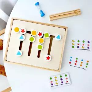 지능개발놀이 양면패턴 칼라x모양 매칭게임 입체감각발달 입체도형학습 수학퍼즐