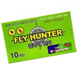[2개구성] 샤인빈 국산 플라이헌터 10개입 바퀴레 파리 해충잡이 액 레잡이 끈끈이 찍찍이 벌 EW866ED6