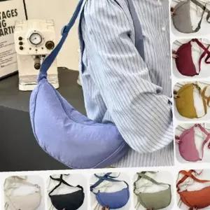 여성 반달 컴팩트무드 미니 크로스 포켓백 1P 여행 보조 수납