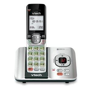 발신자 ID/통화 대기 중, 무선 핸드셋 1대, 실버/블랙의 VTech CS6529 DECT 6.0 전화 응답 시스템