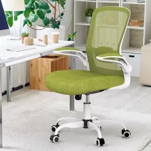 미모글라드 인체공학적 하이백 메시 오피스 의자 조절 가능한 허리 지지대 두꺼운 시트 쿠션(현대식 그린