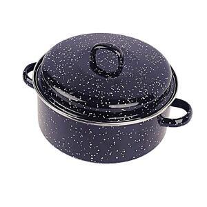 [2개구성] 높은 열전도율 직화홀 양수-24cm 범랑제 고구마솥 군옥수수 군고구마 직화구이 냄비 AWE20041