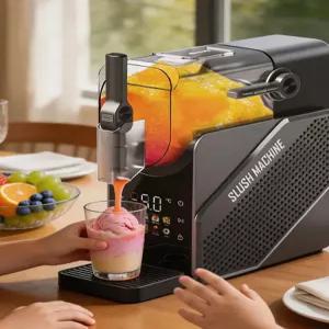 벨라마켓 슬러시기계 슬러시메이커 단일 식혜 스무디 다용도 제빙기 가정용 카페용