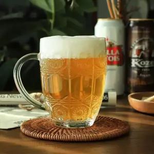 투명한유리 손잡이 맥주컵 500ml 1P      RAM