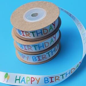 [2개구성] 생일 Happy birthday 레터링 리본재료 롤리본 포장리본 포장끈 AEWB21BF7