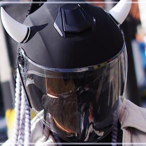 [2개구성] 삼에스 악세사리 화이트 용품 오토바이 헬멧 장식 악마뿔 스티커 드레드락 KW7CF5CF