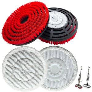 상어 스팀 걸레용 YUYUXB 브러시 S7000 S7001 S7020 S7005 S8021 S8001 교체용 헤드 및 스크럽 패드 연마 하드 플로어 주방 욕실 청소(4, 2레드 2그레이)