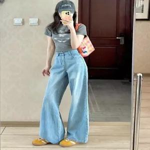 냉장고 연청 바지 디스트로이드 플레어 진청 팬츠 스트레이트 인생샷