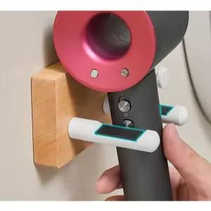 원목 헤어 드라이기 거치대 걸이 수납 다기능 화장대 정리 선반 호두나무