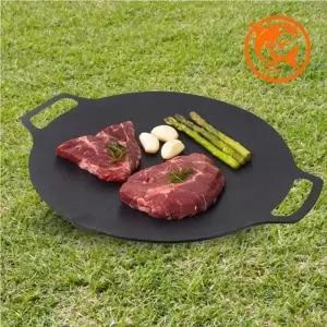 ( )소형 철제 캠핑 그릴팬 원형 바비큐 팬 휴대용 조리 팬