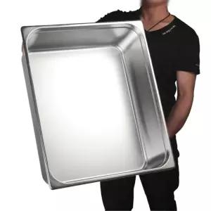 대형 스텐밧드 업소용 바트 뷔페 사각 두꺼운 보관 플레이트 매우 E60x40x7 트