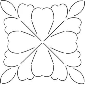 퀼팅 크리에이션 더블 웨딩 링 디자인 퀼트 스텐실 8-1/2 x