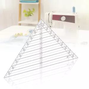 워터세이 10인치 삼각형 퀼팅용 하프 스퀘어 자 1개 DIY 재봉 절단 도구 패치워크 트리밍용 아크릴 모서리