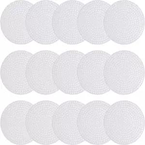 자수 바늘 포인트 니트 크로셰 메쉬 15팩용 MECCANIXITY 플라스틱 캔버스 시트 7.7cm/3인치 흰색 원형 빈