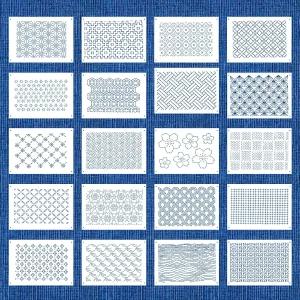 공예품을 위한 사시코 스텐실 전통 퀼팅 20개 세탁 자수 기하학적 라인 키트 손 공예 옷 재봉용 템플릿(8.3