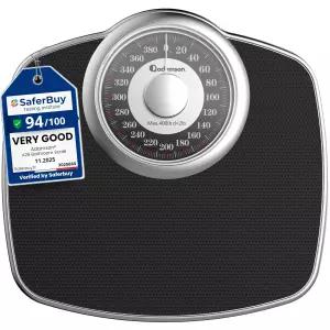 아담슨 A25 체중계 - 최대 400파운드 12.4인치 x 10.2인치 플랫폼의 새 5.3인치 다이얼 미끄럼 방지 고무