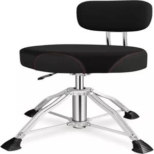 등받이가 있는 이스트락 드럼 왕좌 4족 에어트 높이 조절식 스툴 성인 드러머를 위한 두꺼운 쿠션이