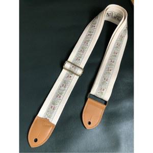 레이스 기타 스트랩 나일론 숏형 엑세서리 살구 일렉기타 기타스트랩 베이스