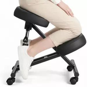 바퀴가 달린 VEVOR 인체공학적 무릎 보호 의자 높이 조절이 가능한 이동식 X자형 자세 두꺼운 폼 쿠션