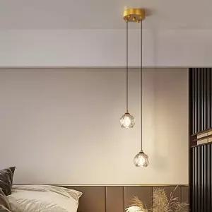 소형 펜던트 조명 무드등 투명 수정 식탁조명 원형 엔틱