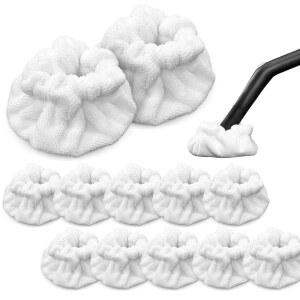 Cleangela 12팩 소형 삼각형 보닛 극세사 천 커버, 비셀 스팀 샷, 듀프레이, 바그너, 맥컬록, 컴포데이, 퍼스팀, 범용 클리너 걸레 패드와 호환 가능