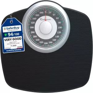 아담슨 A25T 체중계 - 최대 400파운드 5.3인치 다이얼 12.4인치 x 10.2인치 플랫폼 미끄럼 방지 고무 표면