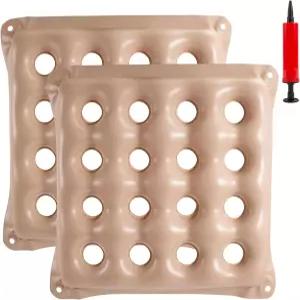 2개의 PCS 풍선 시트 쿠션 욕창 의자용 압력 와플 편안한 장시간 앉는 에어 꼬리뼈 좌골 사무용 의자 및