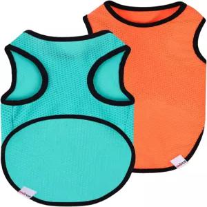 강아지용 UNIPUP 2팩 쿨링 셔츠 작은 강아지 여아를 위한 가벼운 메쉬 통기성 개 옷 개와 고양이 조끼