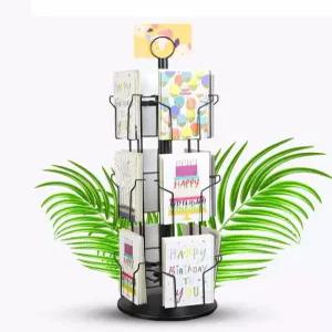 엽서 회전랙 카드 진열대 전시대 선반 거치대 전단지 꽂이