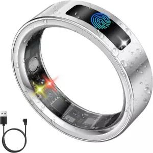 여성 남성용 uaue 스마트 링 심박수/여성 /수면/걸음 수 있는 피트니스 트래커 터치 컨트롤 진동 알림