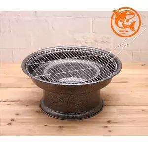 ( )대형 원형 캠핑 그릴 강화유리 바베큐 그릴 바비큐 용기