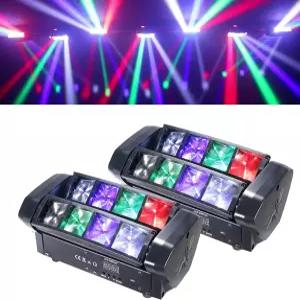 DJXFLI LED 미니 무빙 헤드 라이트 8x5W 빔 이지 RGBW 사운드 활성화 DMX-52 DJ 파티 바 디스코 쇼 웨딩