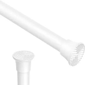 1팩 스프링 텐션 로드 18-36인치 조절 가능한 흰색 소형 연장 짧은 커튼 적재 옷장 주방용