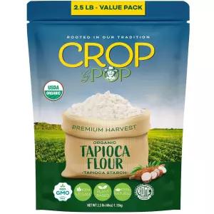 CROOP BY POP - 타피오카 전분 가루(40온스 2.5파운드)를 재밀봉 가능한 봉지에 신선하게 포장 USDA 비 GMO
