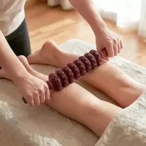 ( )롤케어 원목 전신 마사지 롤러 지압 셀프 마사지기