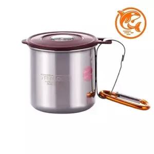 ( )여행용 캠핑컵 125ml 스테인리스 등산용 멀티컵 나침반 포함