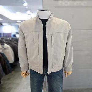 바쏘옴므 라이트그레이 스웨이드 블루종 점퍼 WSA1UA24