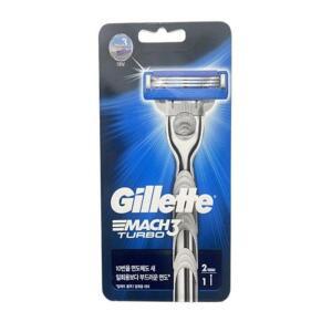 [2개구성] 마하3 터보면도날2개입 저자극 세트 일회용 질레트 면도기 AEWFFZLXV