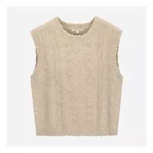 백화점정품 써스데이 아일랜드 조끼 베스트 [써스데이아일랜드][여성]뒤 트임 케이블 니트 베스트(T258MVT2