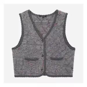 백화점정품 써스데이 아일랜드 조끼 베스트 [써스데이아일랜드]브이넥 부클 니트 T258MVT258W 간절기 써스