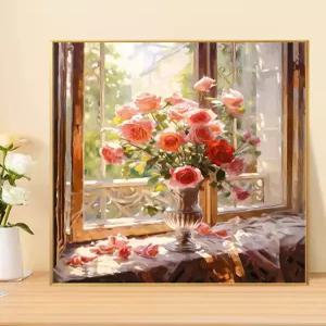 장미꽃 유화 그리기 색칠하기 꽃그림 캔버스 액자 DIY