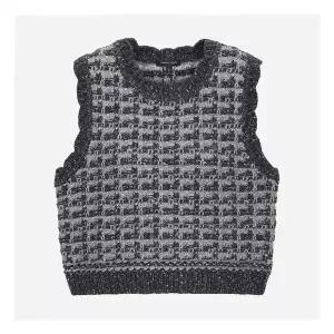 백화점정품 써스데이 아일랜드 조끼 베스트 [써스데이아일랜드]멀티 컬러 트위드 니트 T258MVT256W 여성봄