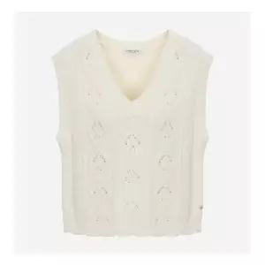 백화점정품 써스데이 아일랜드 조끼 베스트 [써스데이아일랜드]케이블 브이넥 T256MVT139W 여성 써스데이아