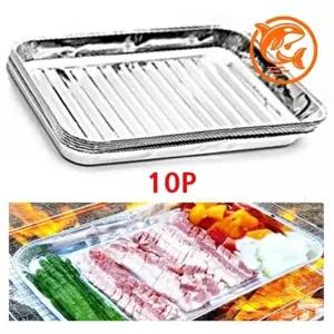 ( )일회용 캠핑 바베큐 숯불판 10p 고기 굽기 용기 간편 사용 완벽한 숯불구이판